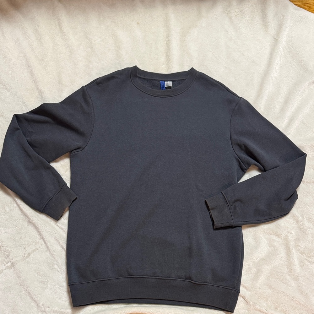 H&M Men's Dark Gray oversized Sweatshirt-size M